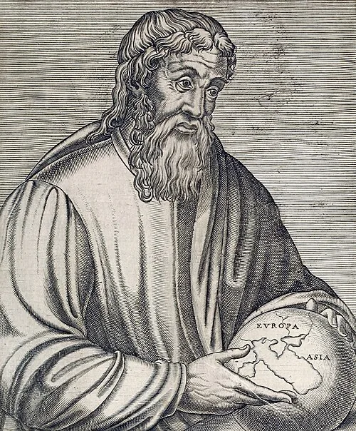 Imagined portrait engraved by André Thévet in 1584