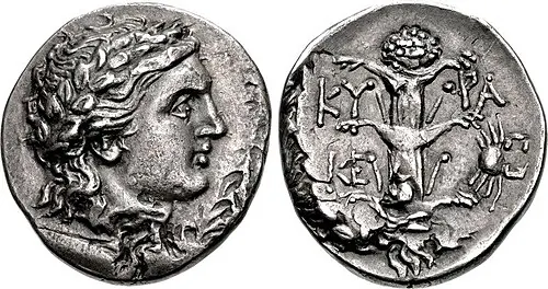 Didrachm of Magas; open Wikimedia Commons for the full image record