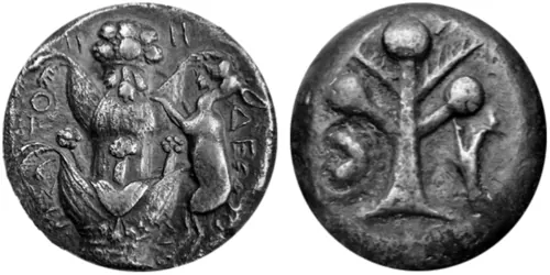 Silphium coin graphic; open Wikimedia Commons for the full image record
