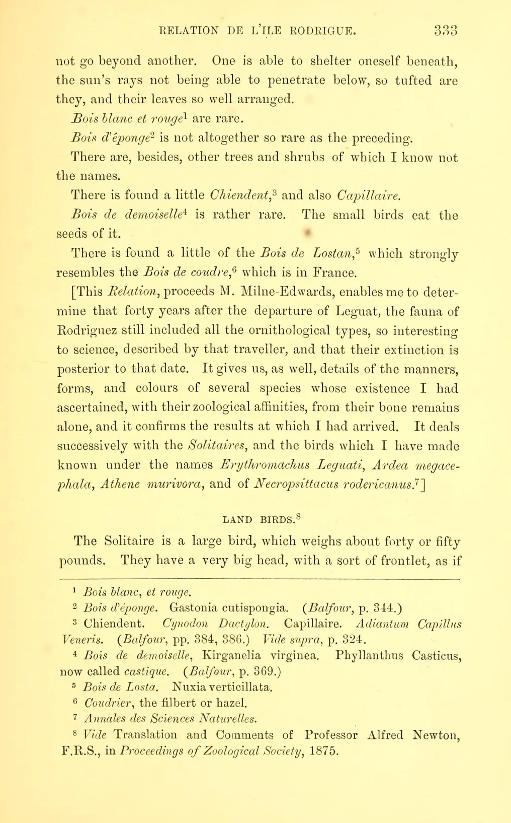Page 333 of Oliver’s 1891 edition, with the Relation’s description of the solitaire